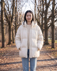 Doudoune oversize à capuche matelassée
