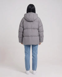 Doudoune oversize à capuche matelassée