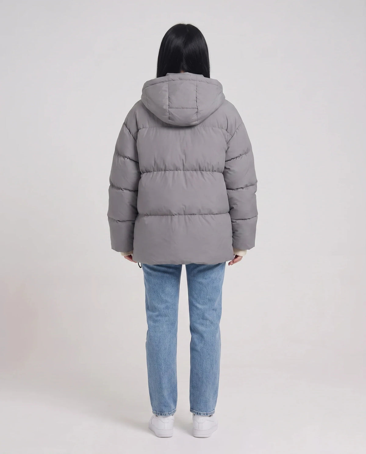 Doudoune oversize à capuche matelassée