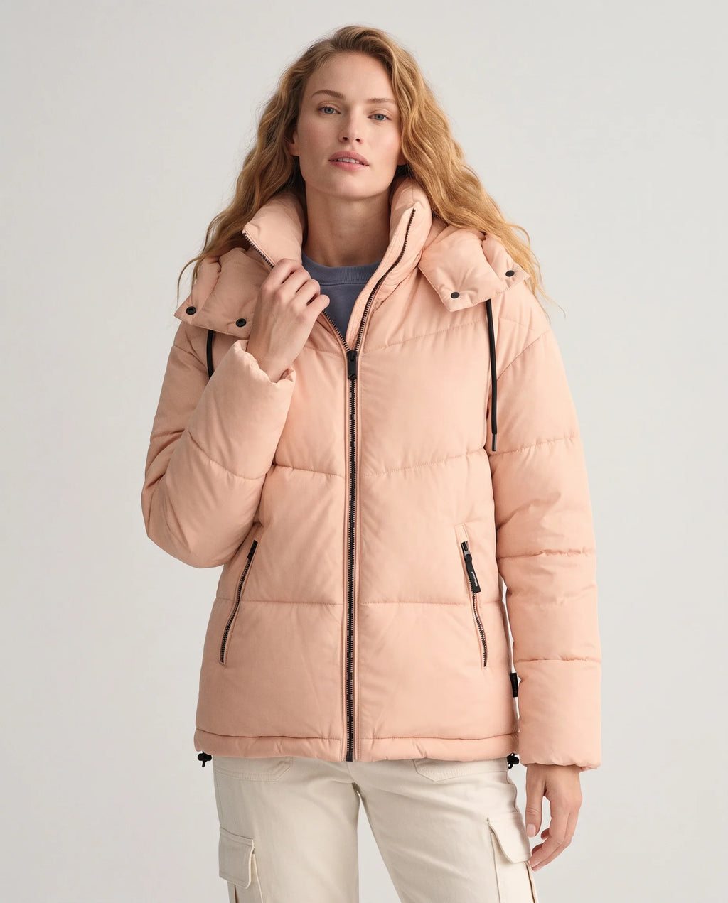 Doudoune courte oversize à capuche