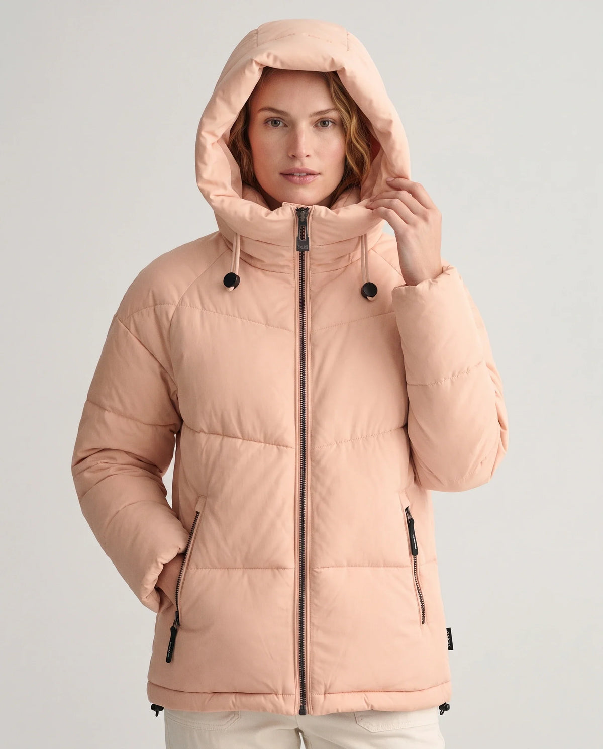 Doudoune courte oversize à capuche