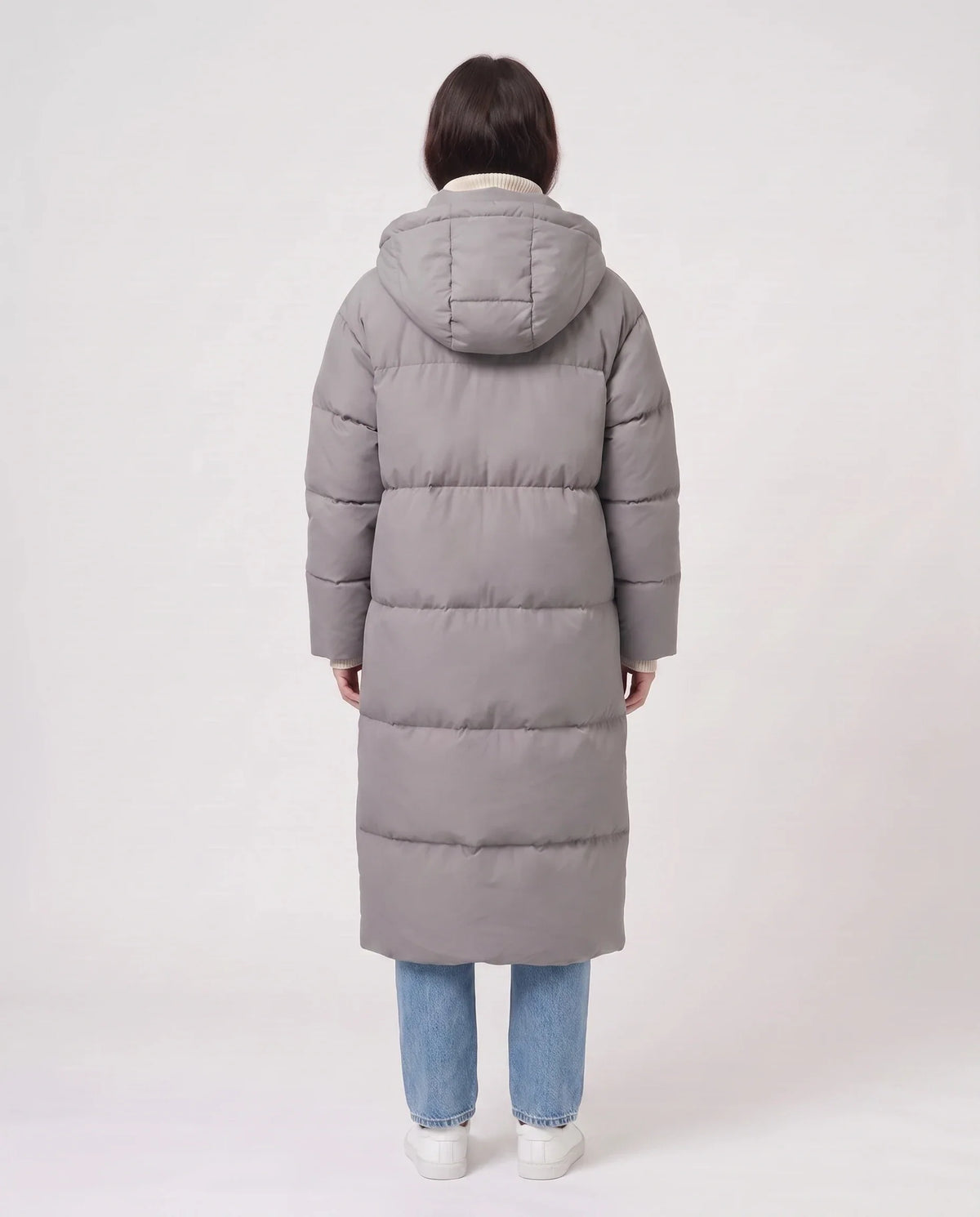 Doudoune extra-longue à capuche amovible