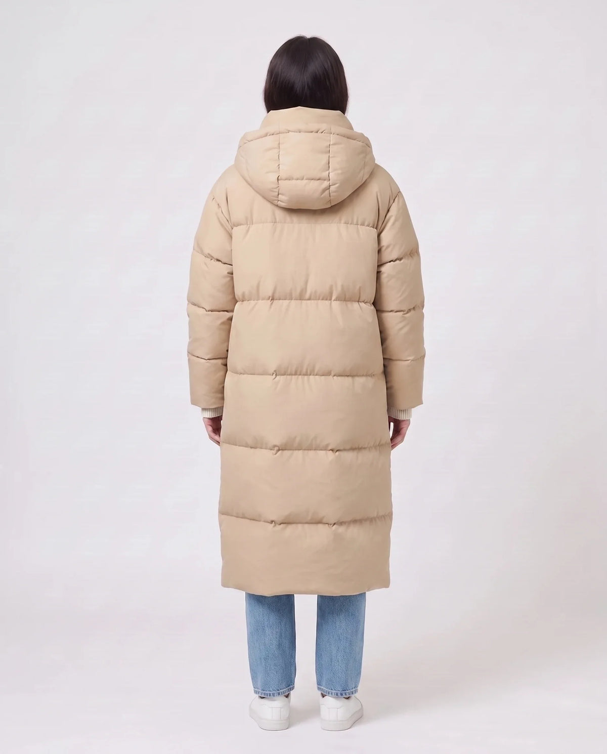 Doudoune extra-longue à capuche amovible
