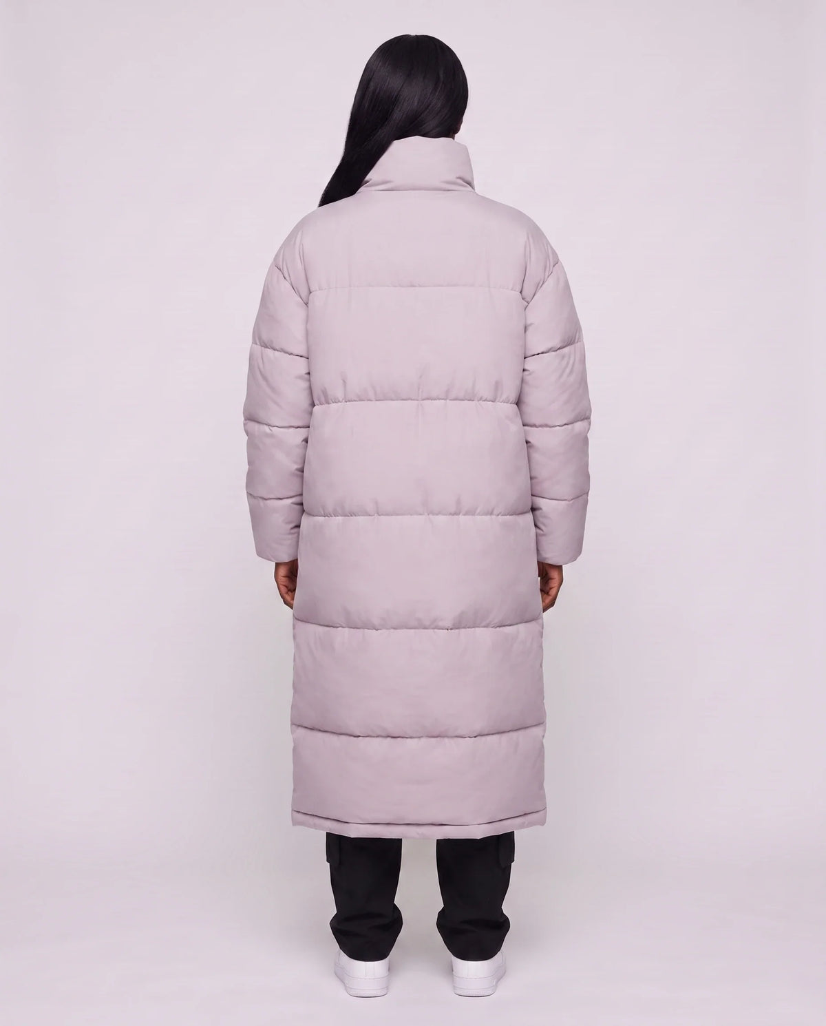 Doudoune extra-longue à col cheminée et double zip