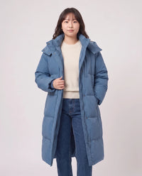 Doudoune longue oversize à capuche
