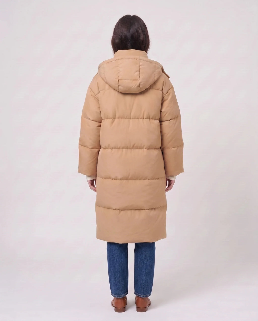 Doudoune longue oversize à capuche