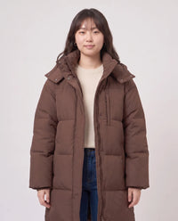 Doudoune longue oversize à capuche