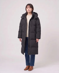 Doudoune longue oversize à capuche