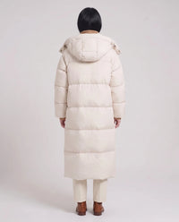 Doudoune maxi oversize à capuche et pressions
