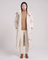 Doudoune maxi oversize à capuche et pressions