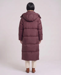 Doudoune maxi oversize à capuche et pressions