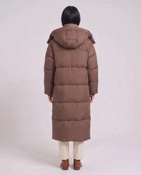 Doudoune maxi oversize à capuche et pressions