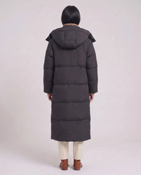 Doudoune maxi oversize à capuche et pressions