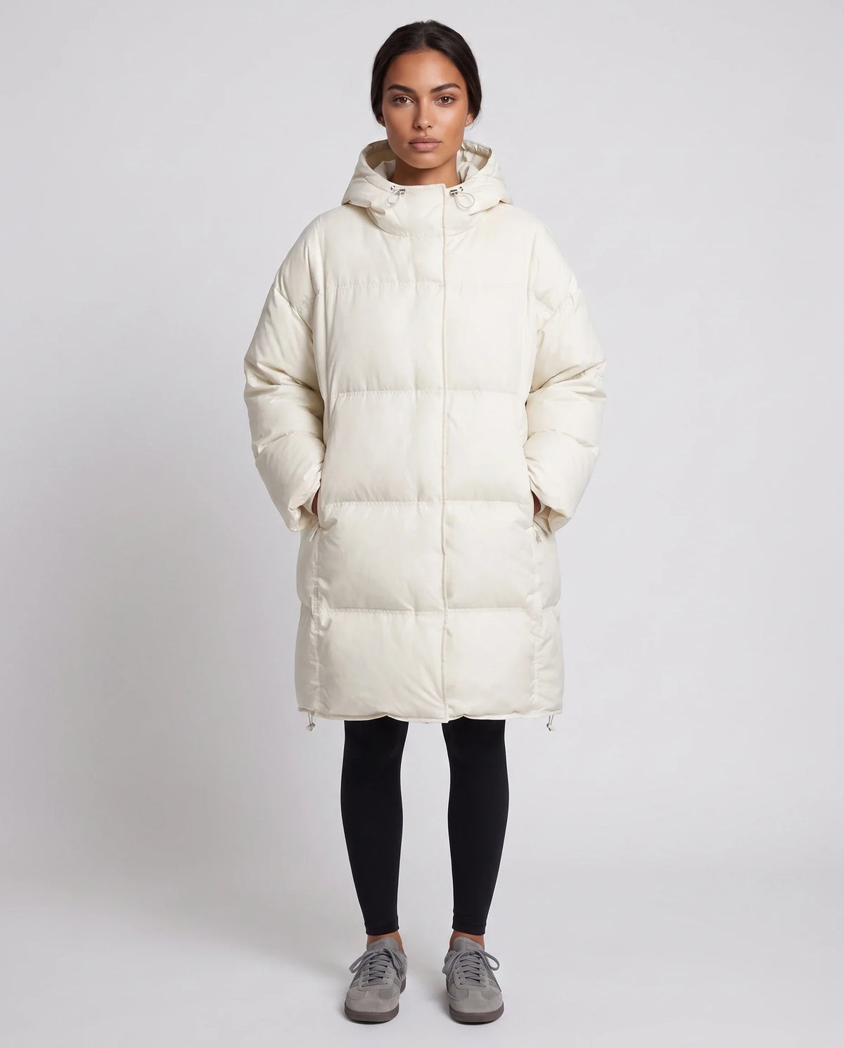 Doudoune mi-longue oversize à capuche