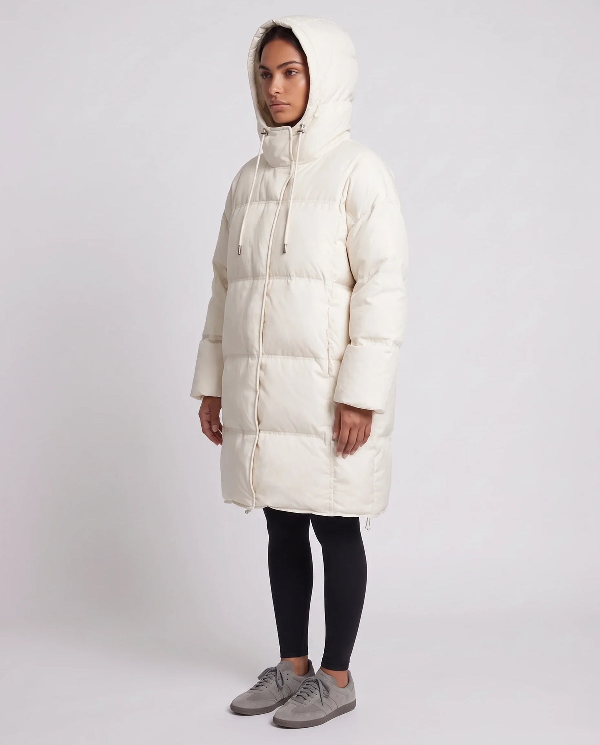 Doudoune mi-longue oversize à capuche