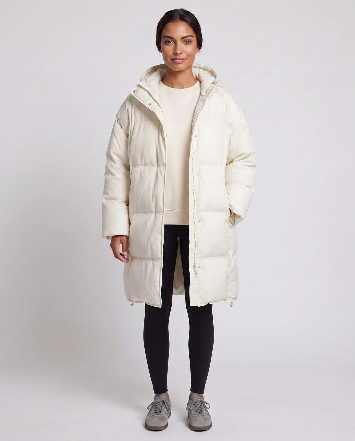 Doudoune mi-longue oversize à capuche