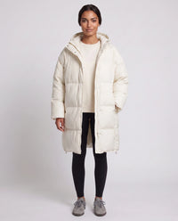 Doudoune mi-longue oversize à capuche