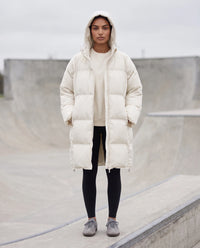 Doudoune mi-longue oversize à capuche