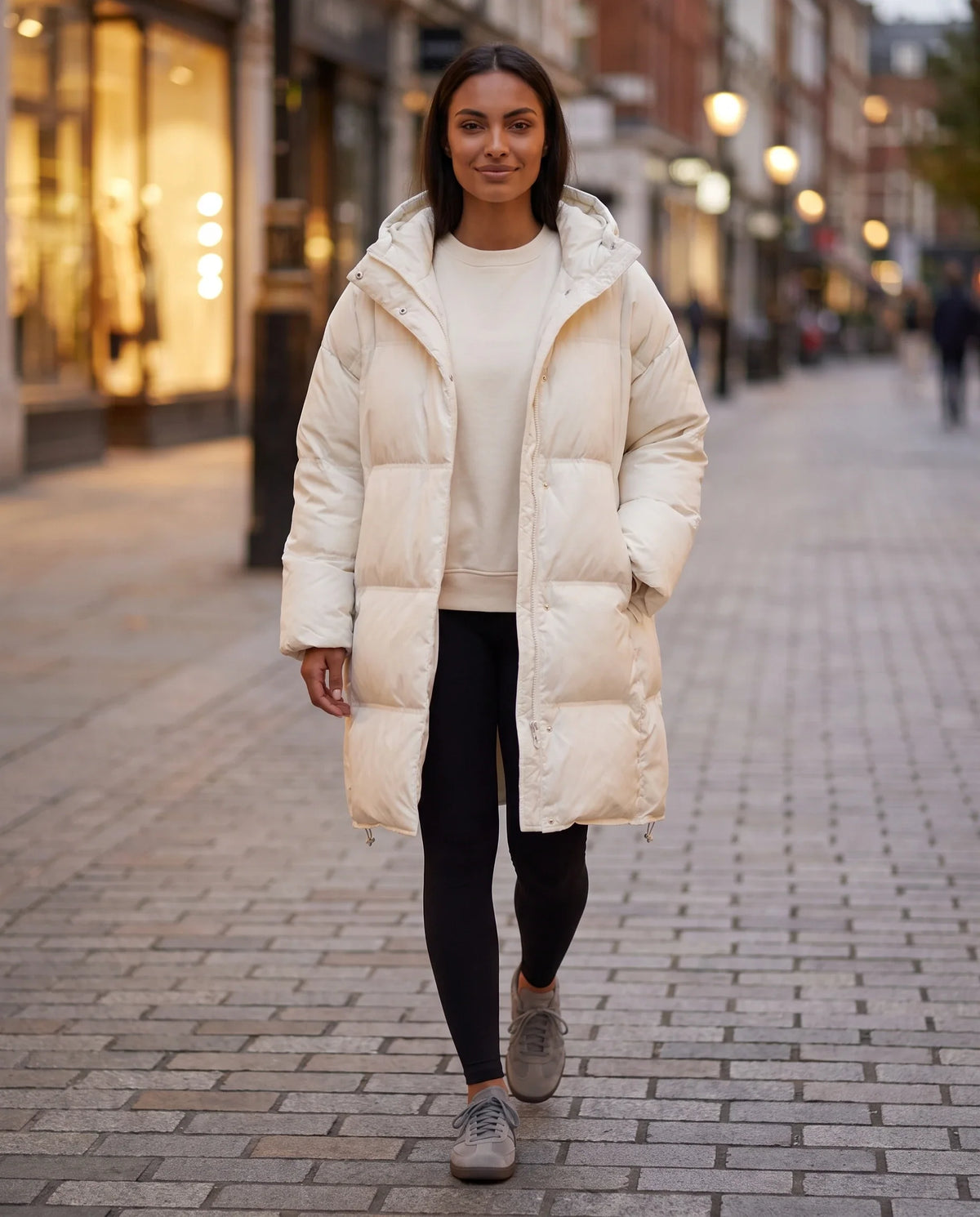 Doudoune mi-longue oversize à capuche