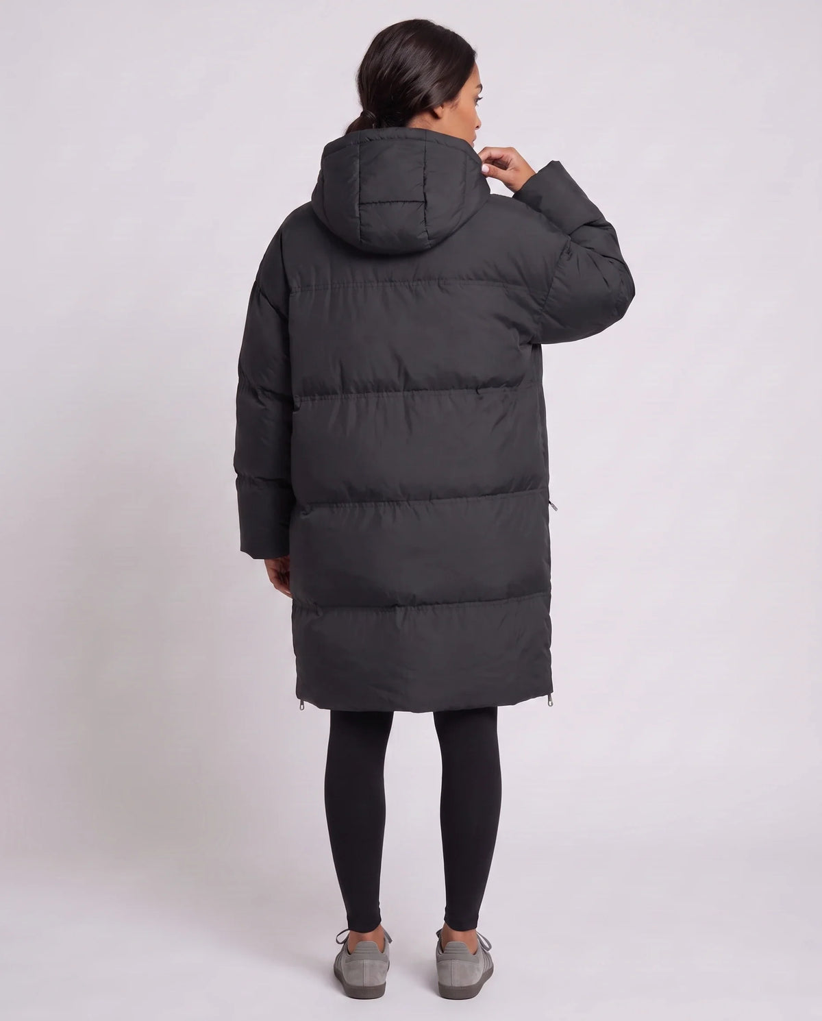 Doudoune mi-longue oversize à capuche