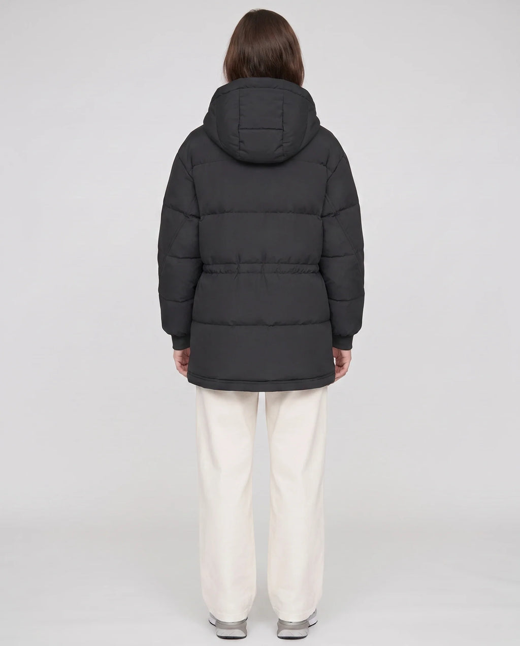 Doudoune mi-longue façon parka à poches plaquées