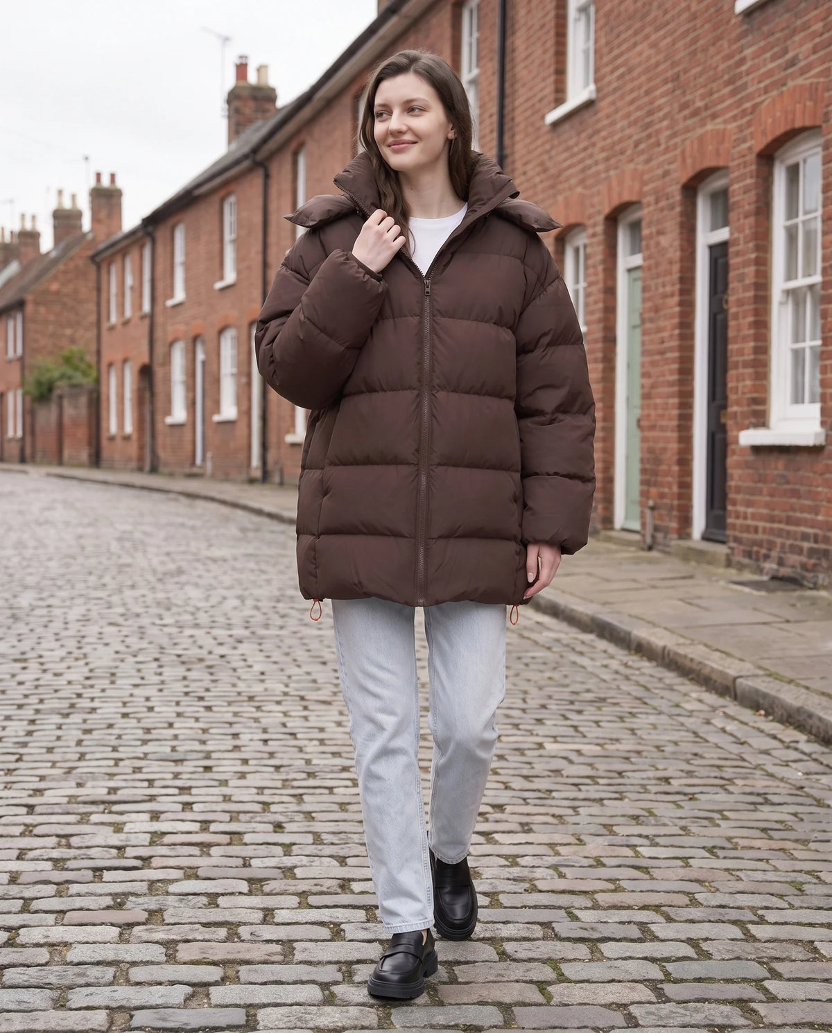 Doudoune oversize à capuche