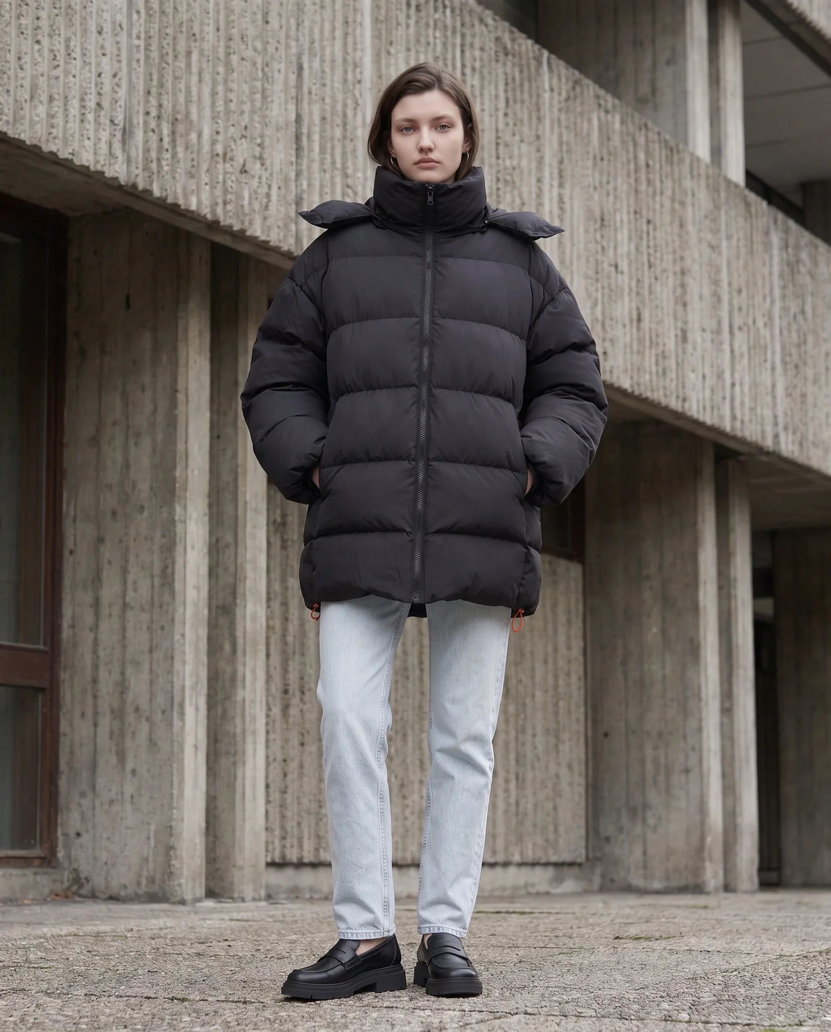 Doudoune oversize à capuche