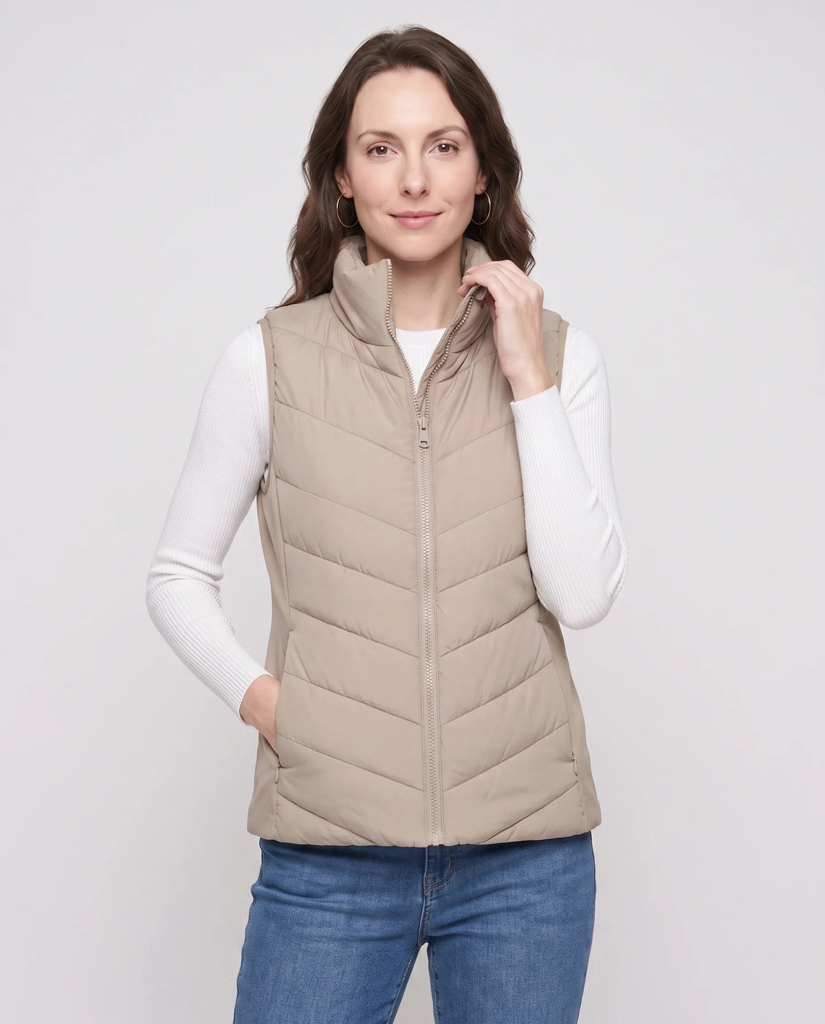 Doudoune sans manches cintrée
