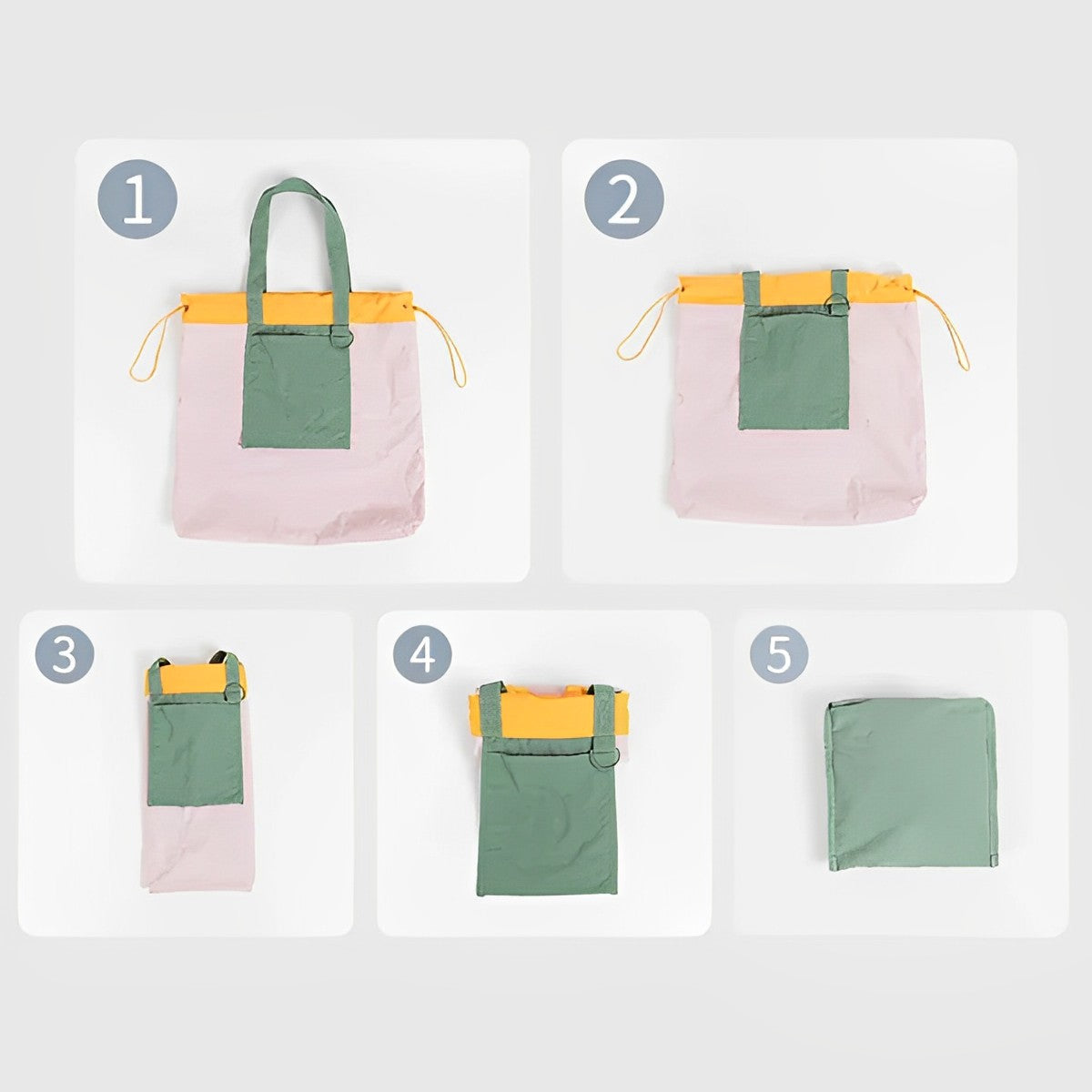 Sac cabas pliable en nylon imperméable