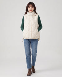 Gilet sans manches à capuche matelassé