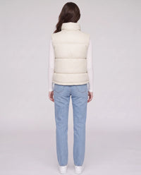 Gilet matelassé cropped à ourlet à cordon