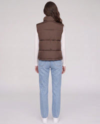 Gilet matelassé cropped à ourlet à cordon