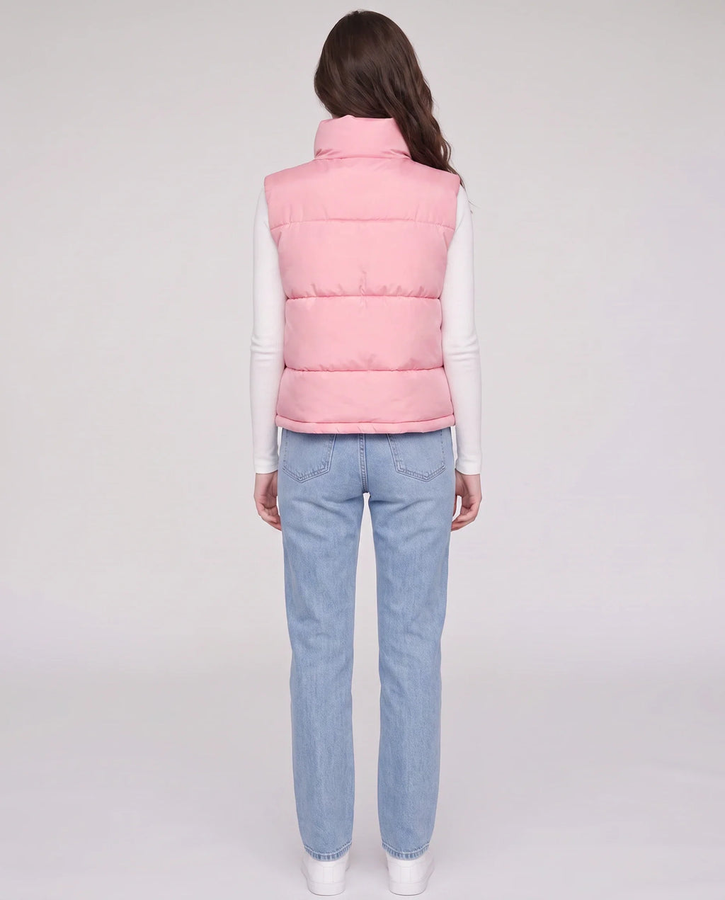 Gilet matelassé cropped à ourlet à cordon