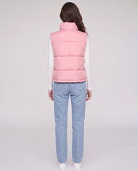 Gilet matelassé cropped à ourlet à cordon