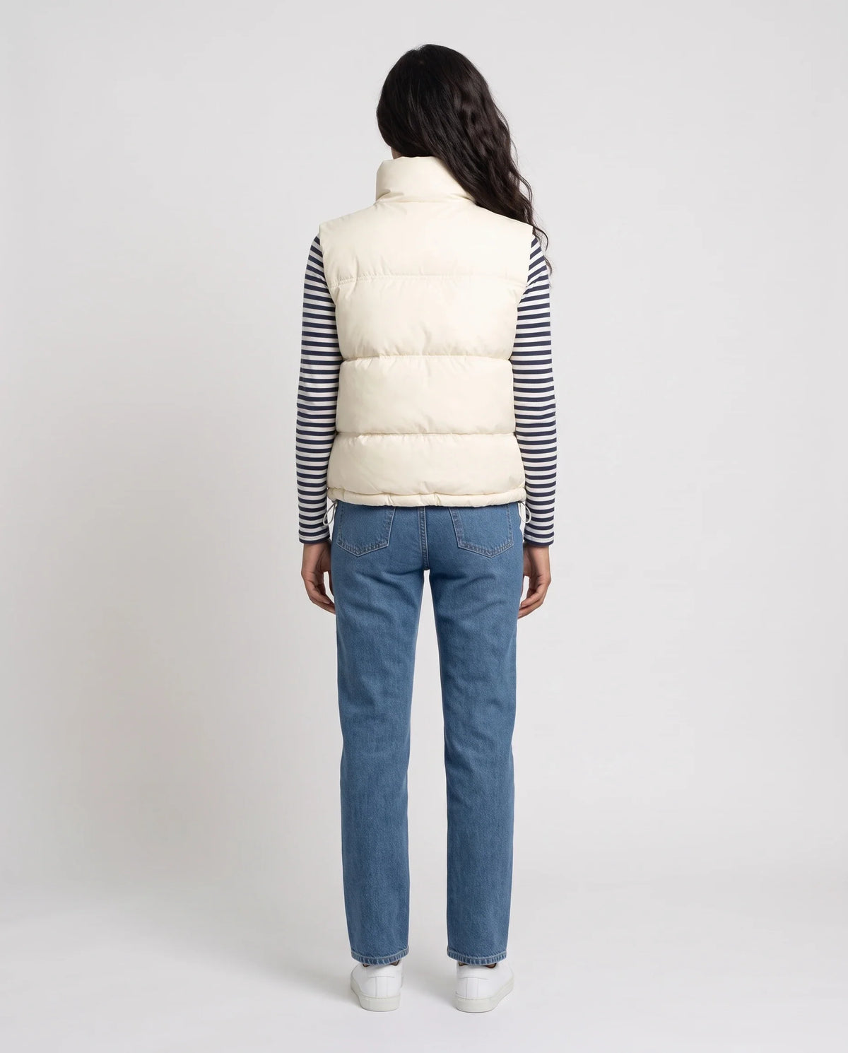 Gilet matelassé cropped à col montant