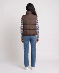 Gilet matelassé cropped à col montant