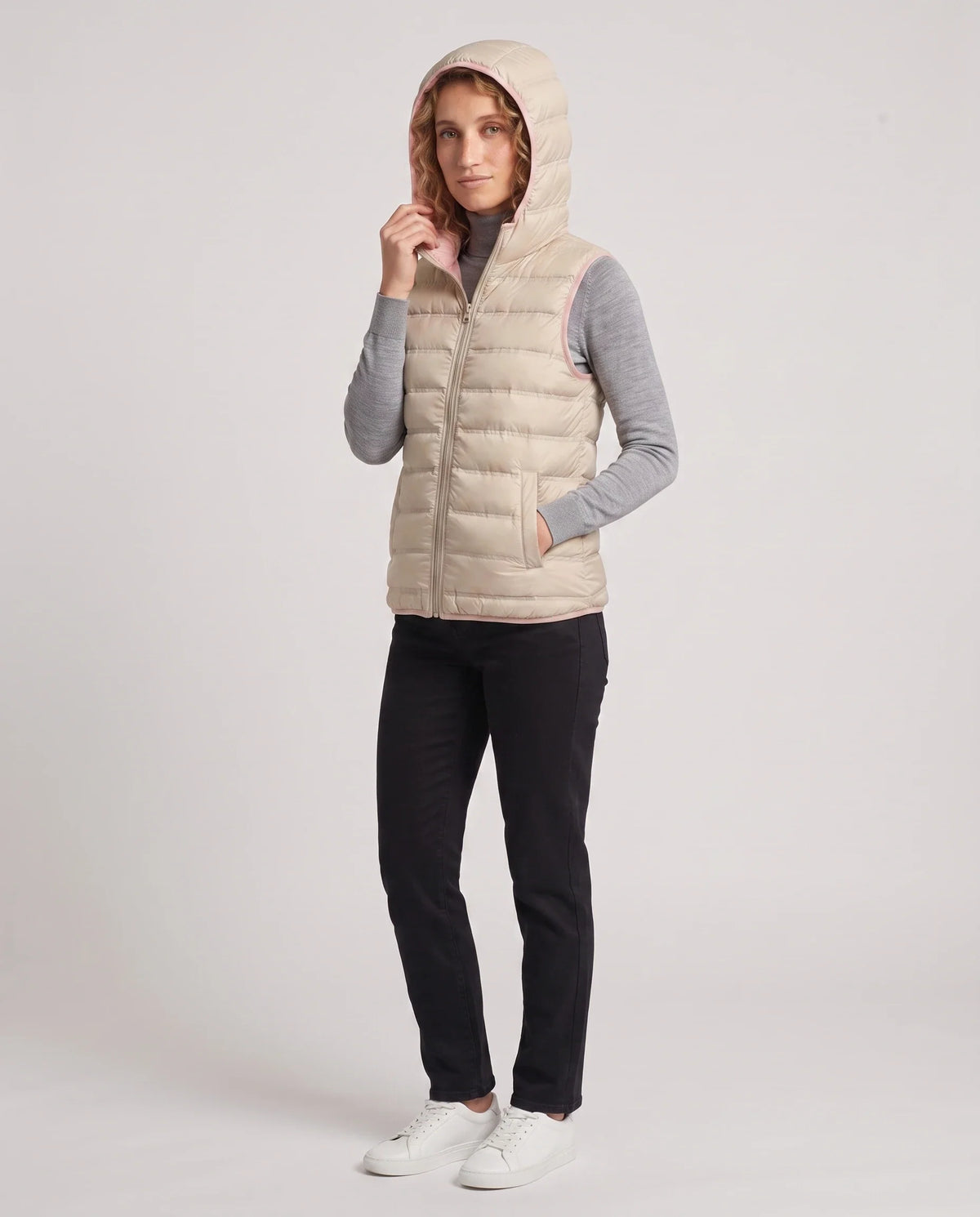 Gilet matelassé léger à doublure contrastée