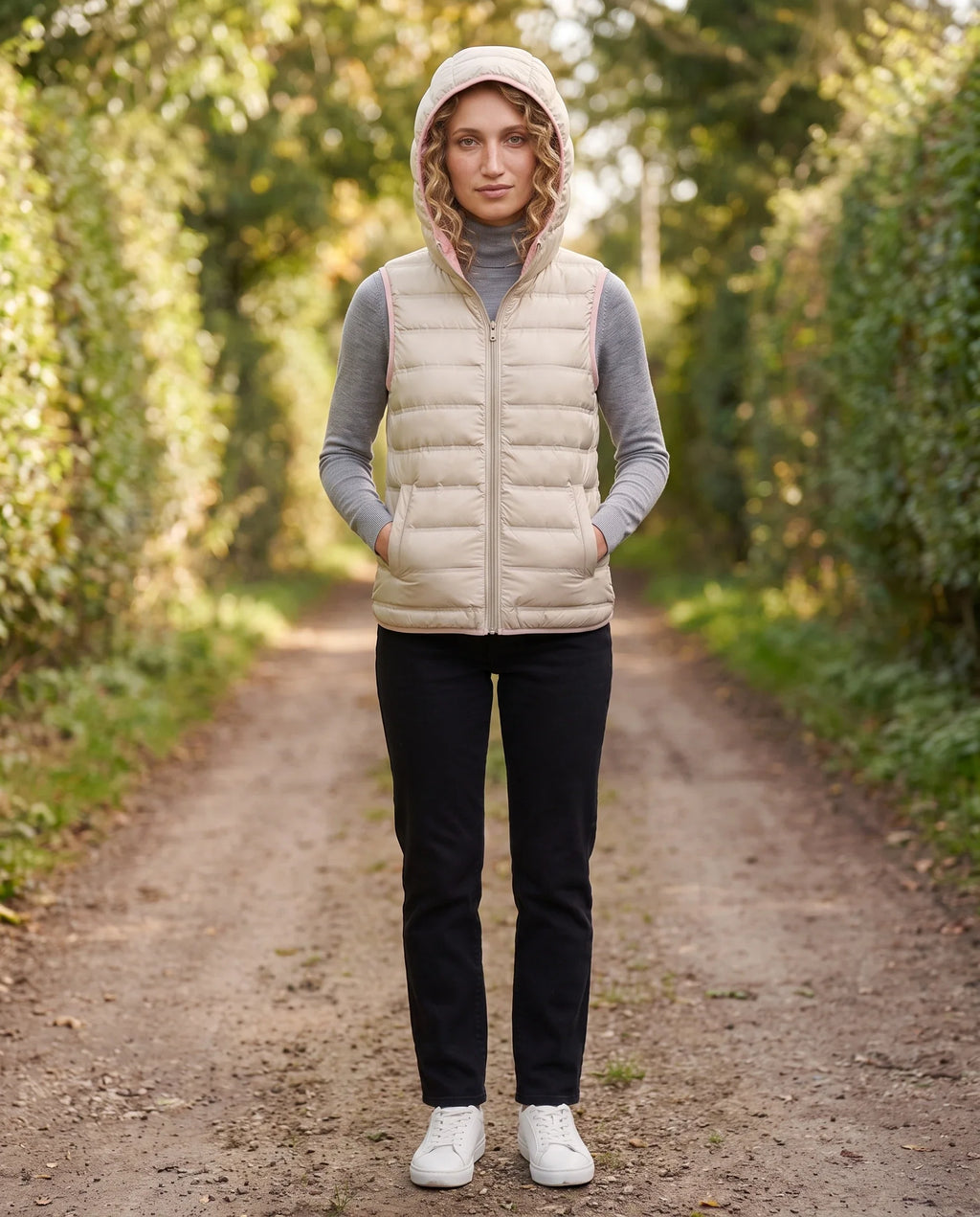 Gilet matelassé léger à doublure contrastée