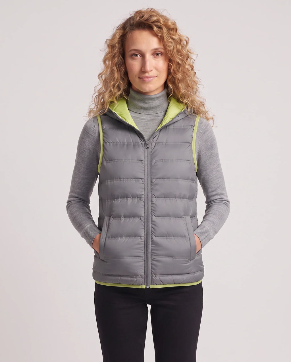 Gilet matelassé léger à doublure contrastée