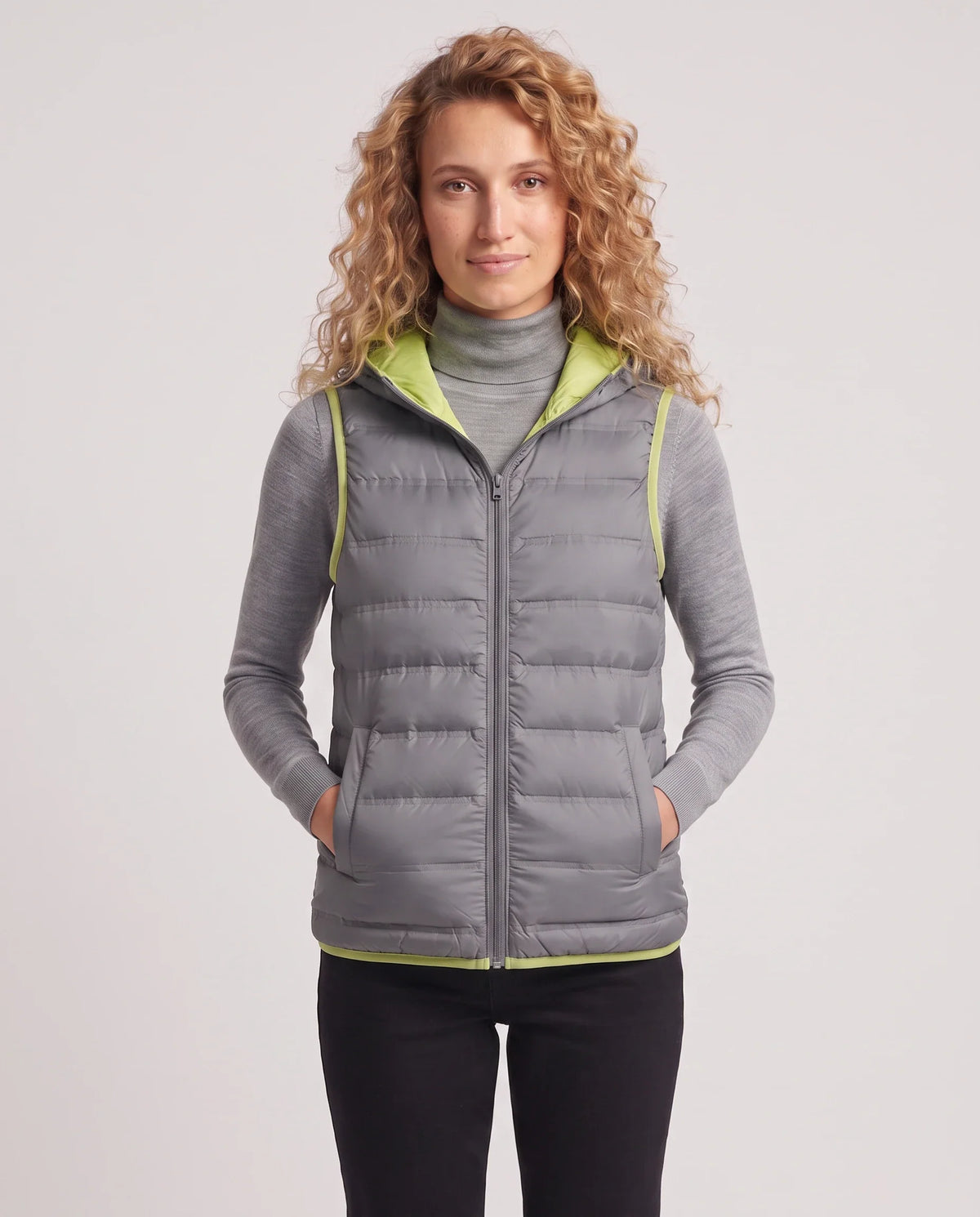 Gilet matelassé léger à doublure contrastée
