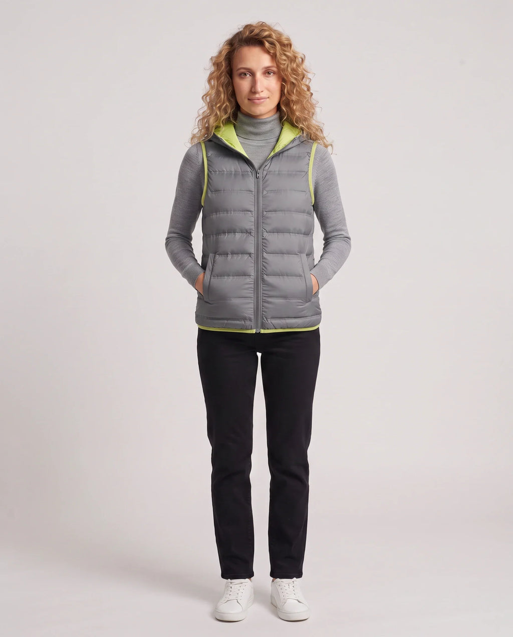 Gilet matelassé léger à doublure contrastée