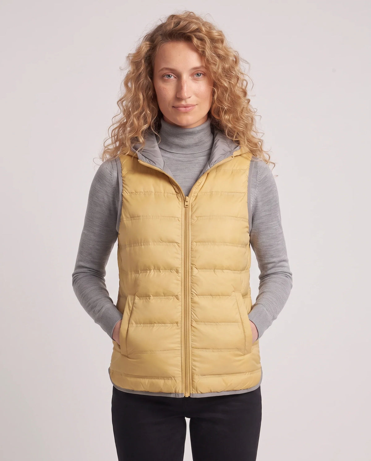Gilet matelassé léger à doublure contrastée