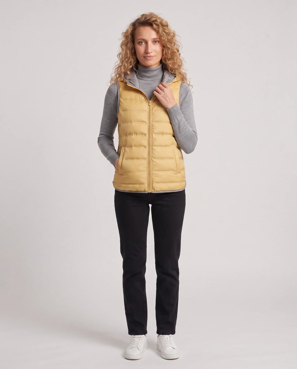 Gilet matelassé léger à doublure contrastée