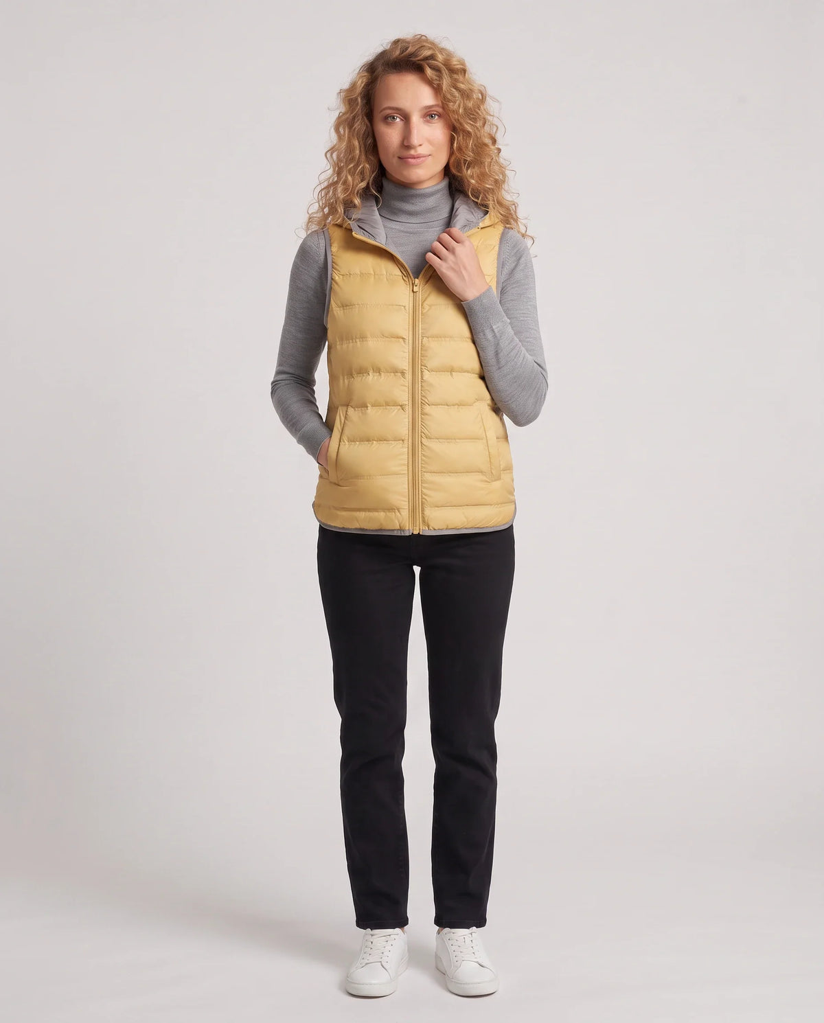 Gilet matelassé léger à doublure contrastée