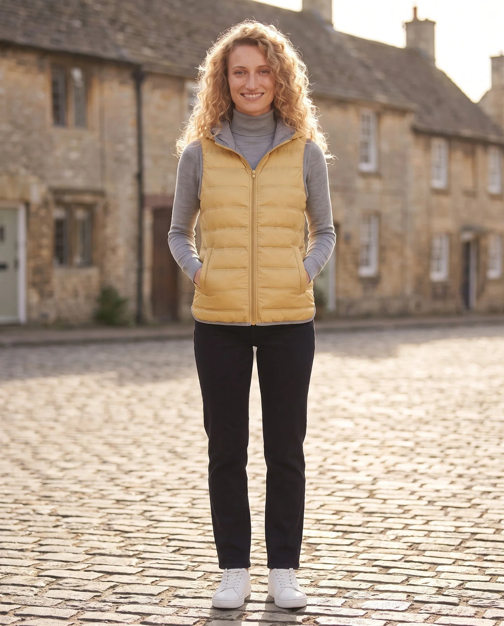 Gilet matelassé léger à doublure contrastée