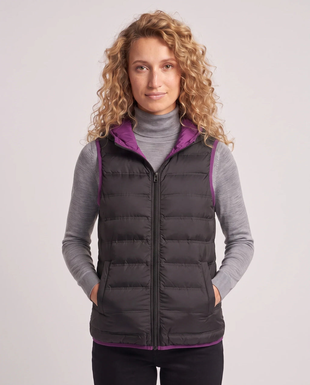 Gilet matelassé léger à doublure contrastée