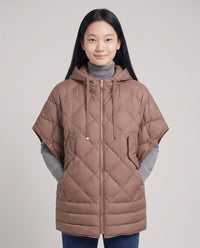 Gilet matelassé à capuche et pressions