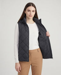 Gilet matelassé court à capuche