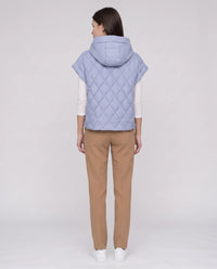 Gilet matelassé court à capuche