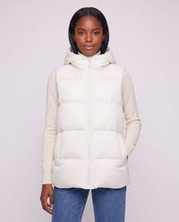 Gilet matelassé épais à capuche zippé
